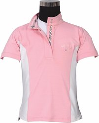 Equine Couture Children's Cara Short Sleeve Show Shirt, Pink, Large