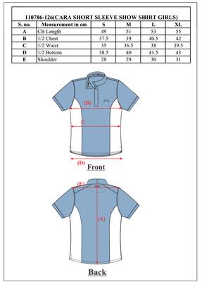 Show full view: Equine Couture Children's Cara Short Sleeve Show Shirt, Pink, Large slide 2 of 3