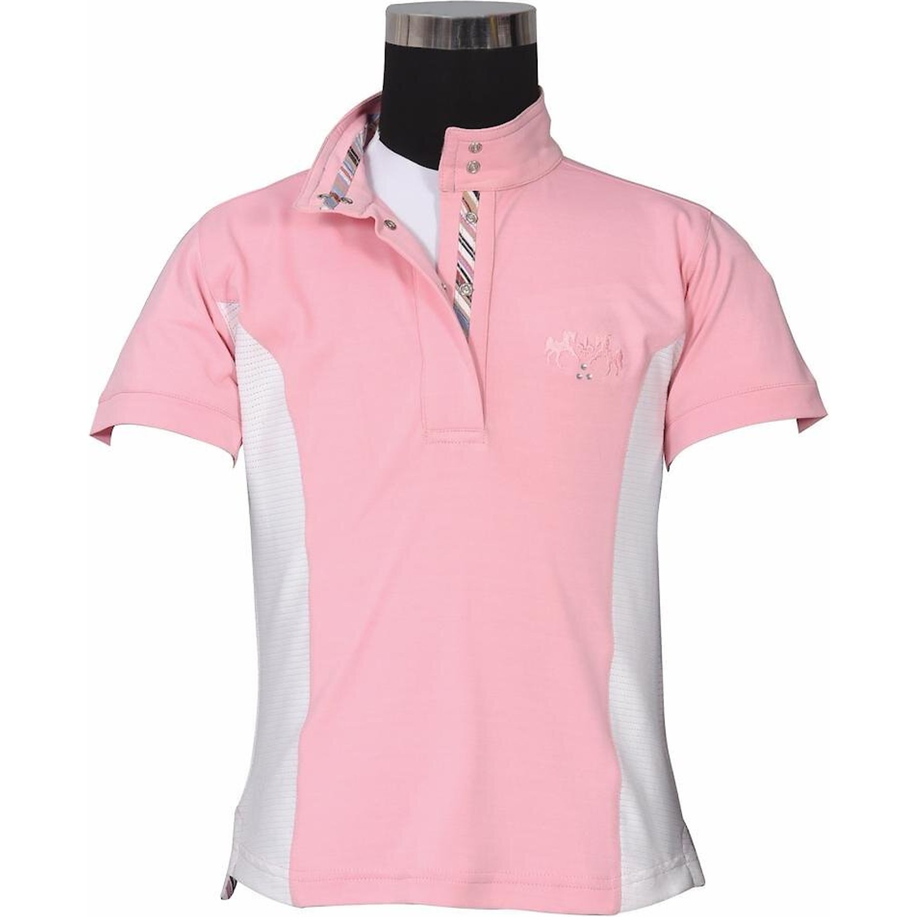 Equine Couture Children's Cara Short Sleeve Show Shirt, Pink, X-Large