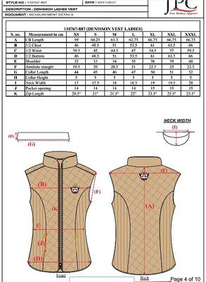 Show full view: Equine Couture Dennison Vest, Beige, 3X-Large slide 2 of 3