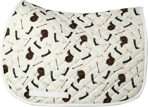 Show full view: Equine Couture English Gear Horse Saddle Pad, White slide 2 of 4