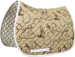 Equine Couture Equestrian Gear Horse Saddle Pad, Beige