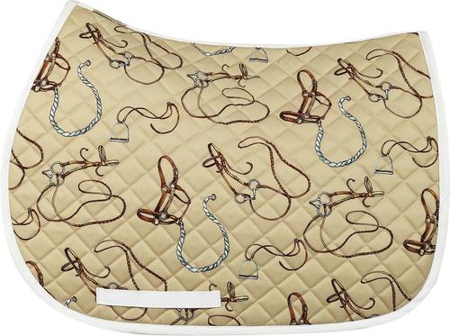Show full view: Equine Couture Equestrian Gear Horse Saddle Pad, Beige slide 2 of 4
