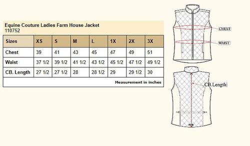 Show full view: Equine Couture Farm House Jacket, Military Olive/EC Navy, X-Small slide 2 of 3