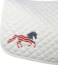 Equine Couture Flag Horse Print Saddle Pad, White slide 2 of 4