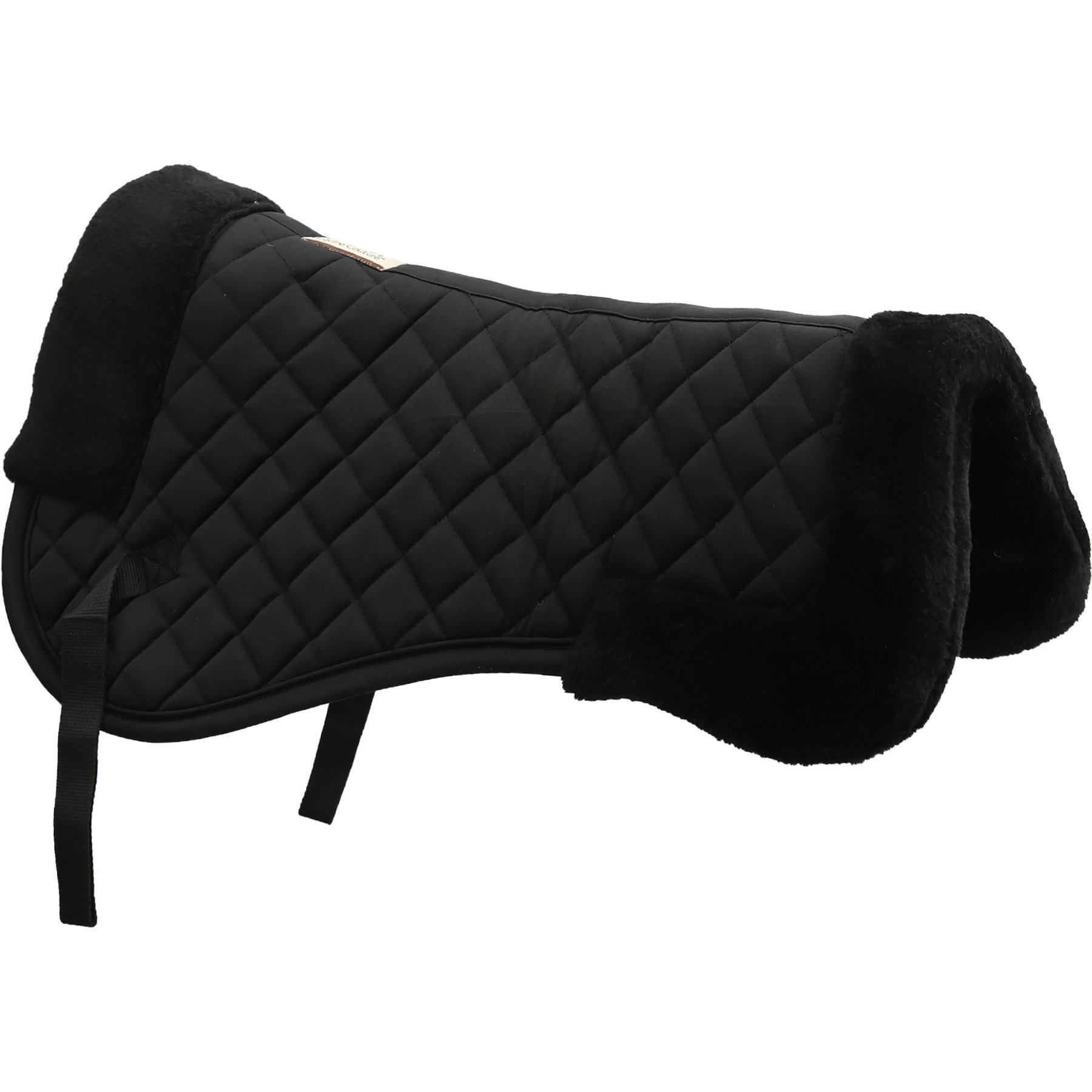 Equine Couture Hi Wither Sherpa Fleece Horse Half Pad, Black