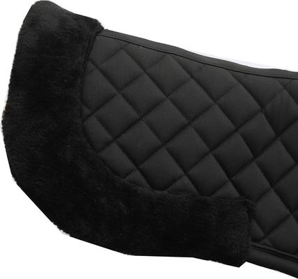 Show full view: Equine Couture Hi Wither Sherpa Fleece Horse Half Pad, Black slide 4 of 5