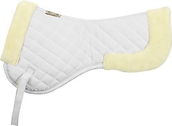 Equine Couture Hi Wither Sherpa Fleece Horse Half Pad, White