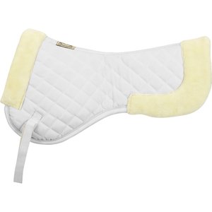 Equine Couture Hi Wither Sherpa Fleece Horse Half Pad, White