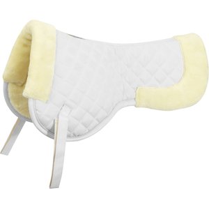 Equine Couture Hi Wither Sherpa Fleece Horse Half Pad, White