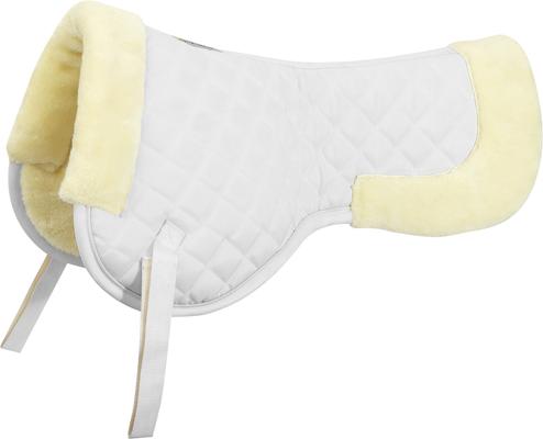 Show full view: Equine Couture Hi Wither Sherpa Fleece Horse Half Pad, White slide 4 of 6