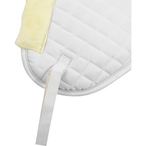 Equine Couture Hi Wither Sherpa Fleece Horse Half Pad, White