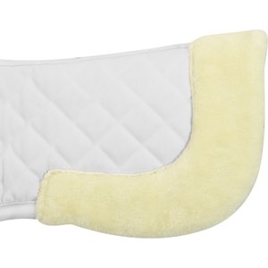 Equine Couture Hi Wither Sherpa Fleece Horse Half Pad, White