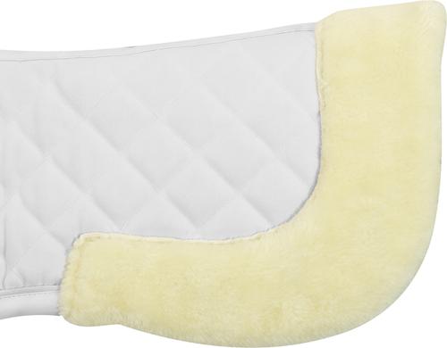 Show full view: Equine Couture Hi Wither Sherpa Fleece Horse Half Pad, White slide 3 of 6