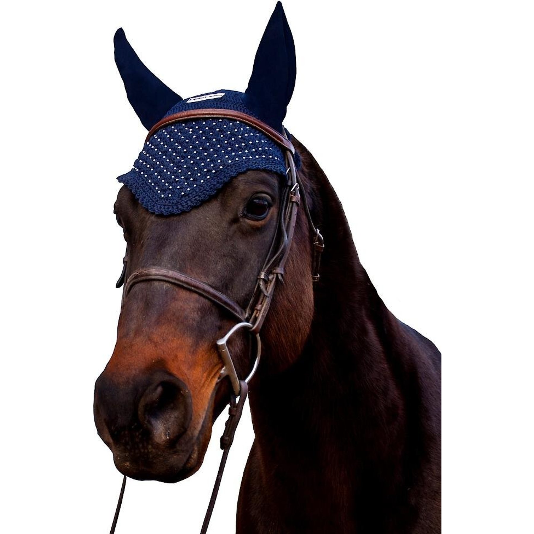 Equine Couture Horse Fly Bonnet, EC Navy, Pony