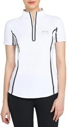 Equine Couture Ibiza Sport Shirt, White/Black, X-Large