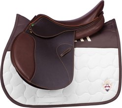 Equine Couture Impulsion Non-Slip All-Purpose Horse Saddle Pad, White/Charcoal