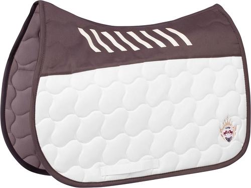Show full view: Equine Couture Impulsion Non-Slip All-Purpose Horse Saddle Pad, White/Charcoal slide 3 of 4