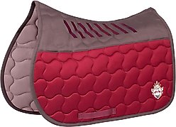 Equine Couture Impulsion Non-Slip All-Purpose Horse Saddle Pad, Wine/Charcoal
