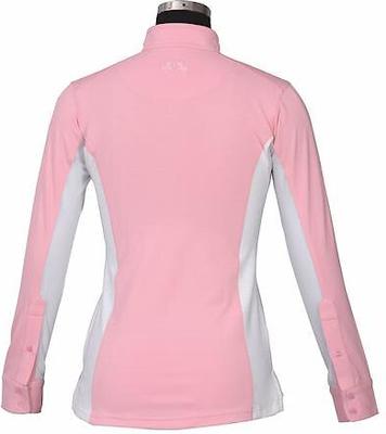 Show full view: Equine Couture Ladies Cara Show Shirt, Pink, X-Large slide 3 of 3
