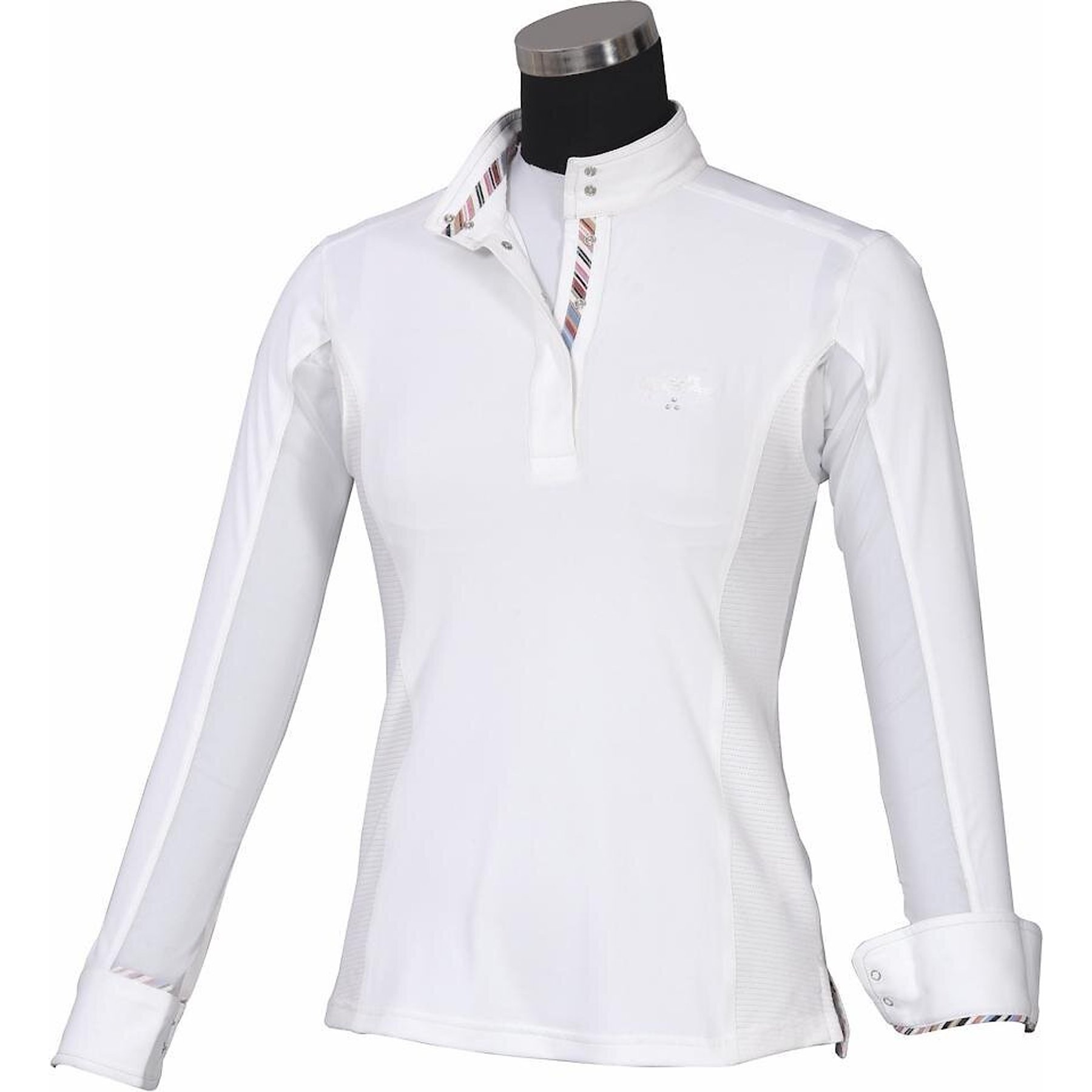 Equine Couture Ladies Cara Show Shirt, White, 3X-Large