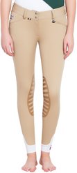 Equine Couture Ladies Fiona Silicone Knee Patch Breeches, Safari, 26