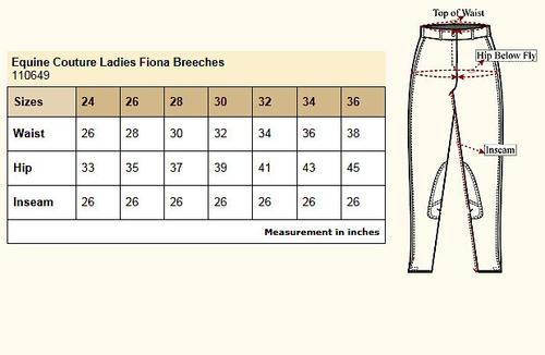 Show full view: Equine Couture Ladies Fiona Silicone Knee Patch Breeches, Safari, 28 slide 2 of 5