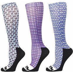 Equine Couture Ladies Lola Padded Knee Hi Boot Socks, 3 count