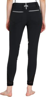 Show full view: Equine Couture Ladies Malta Knee Patch Breeches, Black, 28 slide 4 of 5