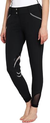 Show full view: Equine Couture Ladies Malta Knee Patch Breeches, Black, 28 slide 5 of 5