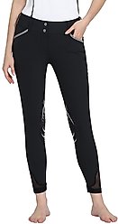 Equine Couture Ladies Malta Knee Patch Breeches, Black, 34