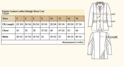 Show full view: Equine Couture Ladies Raleigh Show Coat, Navy/Navy, 2 slide 2 of 2