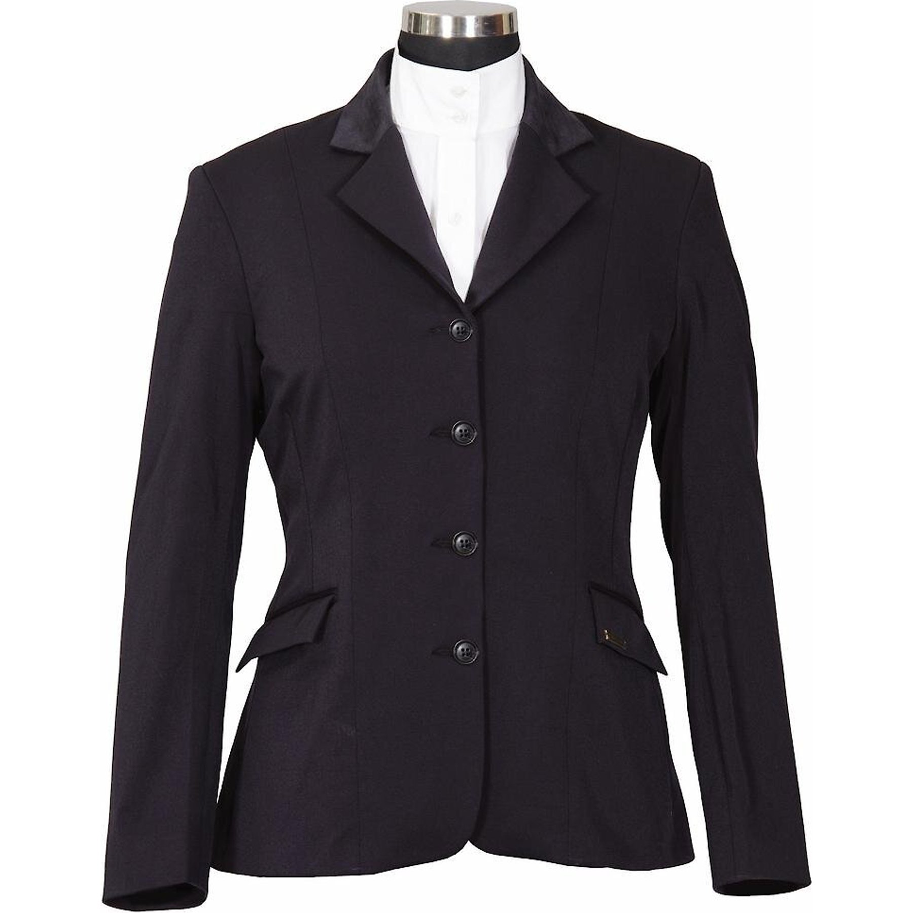 Equine Couture Ladies Raleigh Show Coat, Navy/Navy, 8