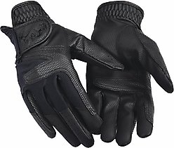 Equine Couture Ladies Stretch Show Riding Gloves, Black, Large