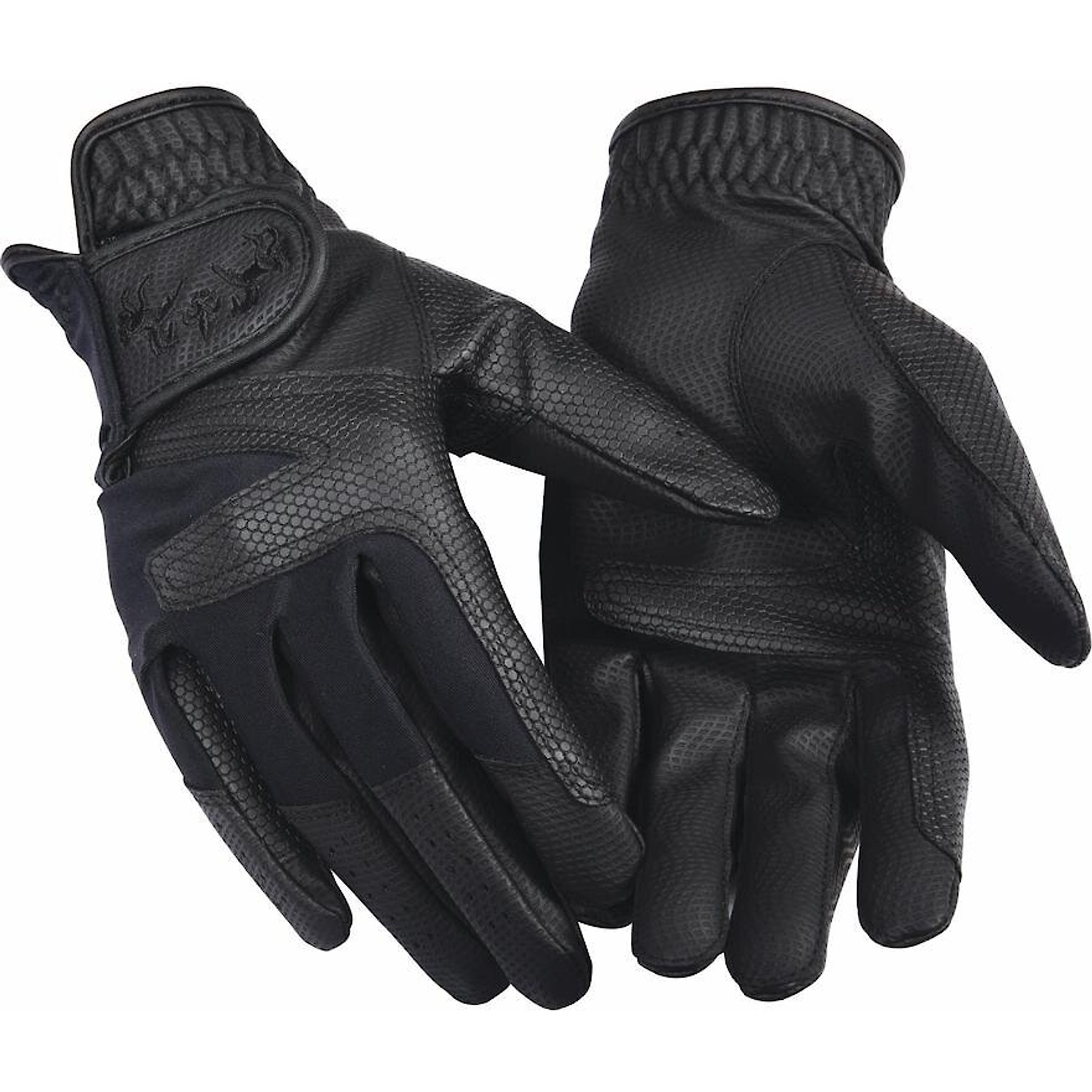 Equine Couture Ladies Stretch Show Riding Gloves, Black, X-Large