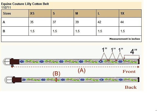 Equine Couture Lilly Cotton Belt