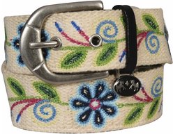 Equine Couture Lilly Cotton Belt, Ecru, Medium