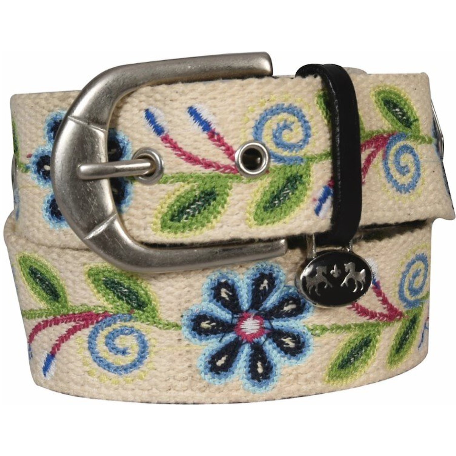 Equine Couture Lilly Cotton Belt, Ecru, Medium