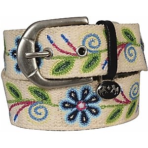 Equine Couture Lilly Cotton Belt, Ecru, Medium