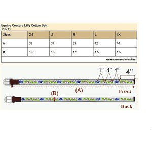 Equine Couture Lilly Cotton Belt, Ecru, X-Large