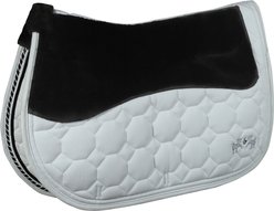 Equine Couture Luxe Horse Saddle Pad with White Sherpa Fleece Lining, White slide 2 of 7