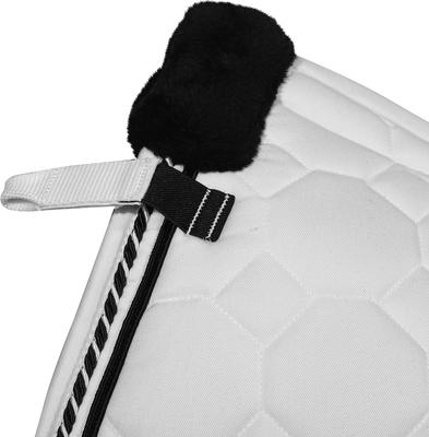 Show full view: Equine Couture Luxe Horse Saddle Pad with White Sherpa Fleece Lining, White slide 5 of 7