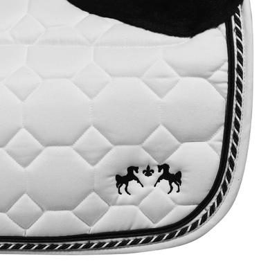 Show full view: Equine Couture Luxe Horse Saddle Pad with White Sherpa Fleece Lining, White slide 3 of 7