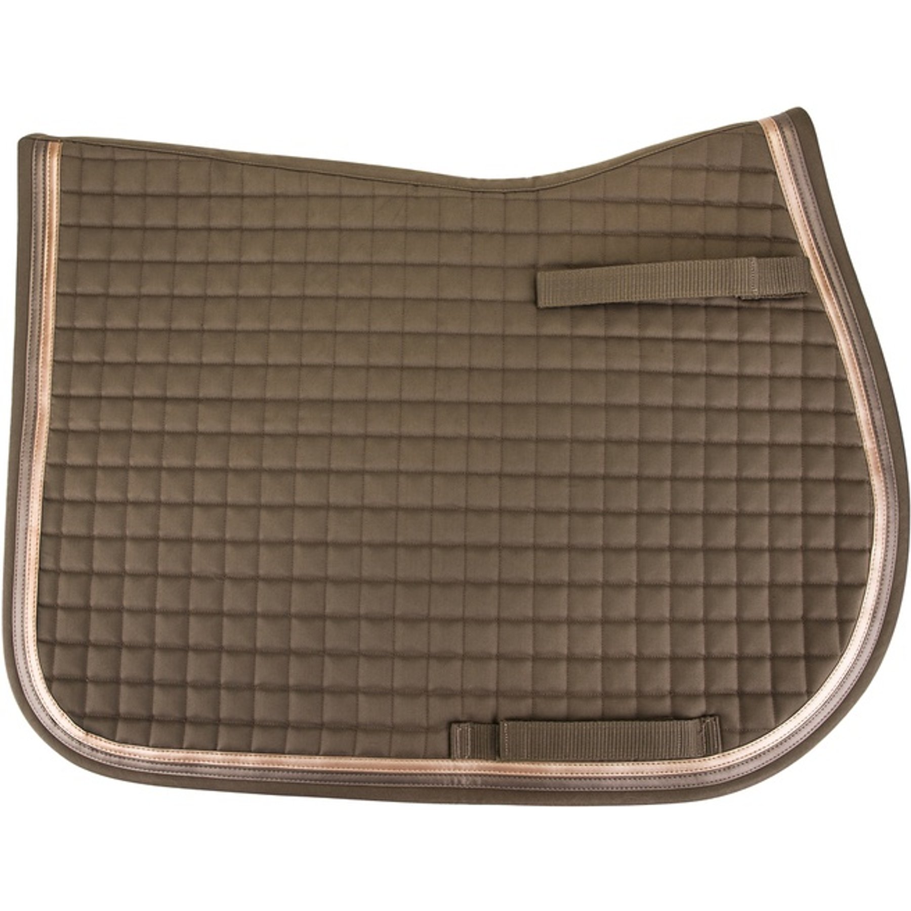 Equine Couture Matte Pony All-Purpose Horse Pad, Iron/Metallic Brown/Gold