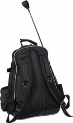 Equine Couture Pro Horse Backpack, Black with Silver Piping slide 2 of 2