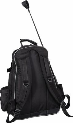 Show full view: Equine Couture Pro Horse Backpack, Black with Silver Piping slide 2 of 2