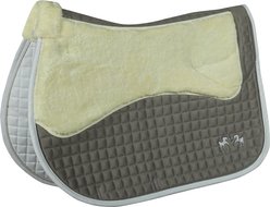 Equine Couture Regal Horse Saddle Pad with White Sherpa Fleece & CoolMax lining, White slide 2 of 7