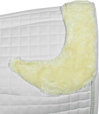 Show full view: Equine Couture Regal Horse Saddle Pad with White Sherpa Fleece & CoolMax lining, White slide 4 of 7