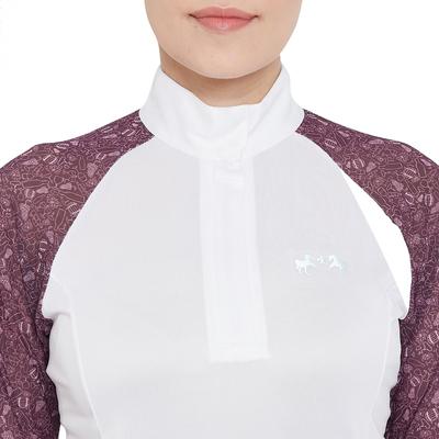 Show full view: Equine Couture Smyrna Show Shirt, Wine, Large slide 4 of 4