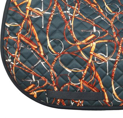 Show full view: Equine Couture Snaffles Horse Saddle Pad, Navy slide 3 of 4
